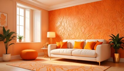 Photo interior modern design room 3d illustration;