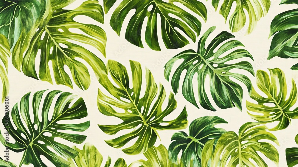 Poster enjoy the tropical vibes with our summery leaf pattern. it's perfect for adding a touch of island li