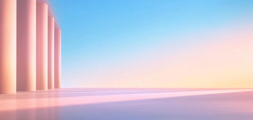 Obraz premium Minimalism illustration background Perspective