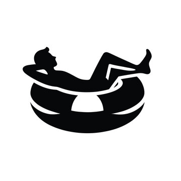 recommend clip art: Pool Float Lounging Silhouette