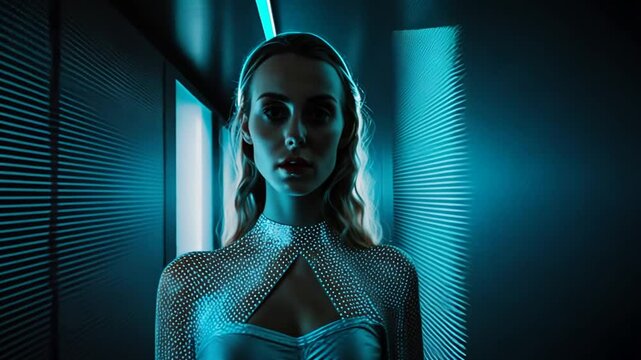 Woman Pondering Her Own Reality Generative AI