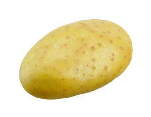 Raw Potato isolated on white background.