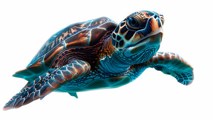 Obraz premium Sea Turtle. Watercolor Illustration Style. Isolate