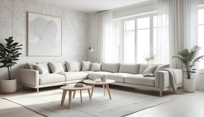 Photo interior modern design room 3d illustration;