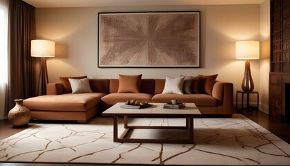 Photo interior modern design room 3d illustration;