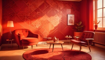 Photo interior modern design room 3d illustration;