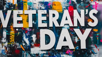 Celebrating Veterans Day With Vibrant Street Art in an Urban Area Generative AI