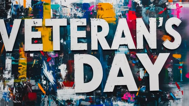 Celebrating Veterans Day With Vibrant Street Art in an Urban Area Generative AI