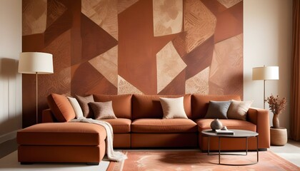 Photo interior modern design room 3d illustration;