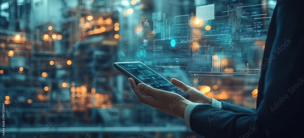 Poster digital technology and data analysis in an industrial setting