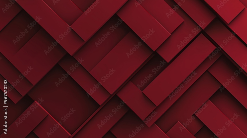 Poster dark red color elegant simple minimal geometric abstract pattern.