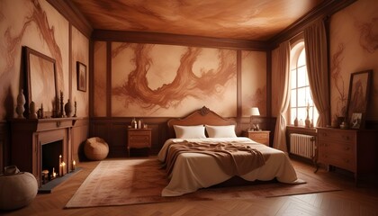 Photo interior modern design room 3d illustration;