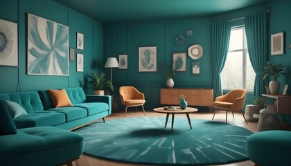 Photo interior modern design room 3d illustration;
