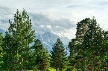 Blick auf die Alpen bei Farchant