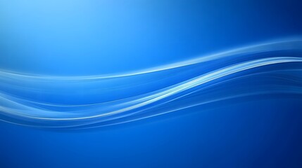 Abstract Blue Background with Wavy Lines