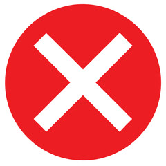 Obraz premium Cross Sign cancel icon logo png vector Illustration