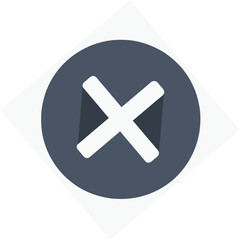 Fototapeta premium Cross Sign calcel logo png vector Illustration