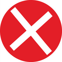 Obraz premium Cross Sign calcel logo png vector Illustration