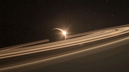 Saturn's Rings in Cosmic Embrace