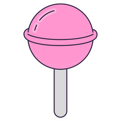 lollipop line icon