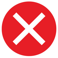 Obraz premium Cross Sign cancel logo png vector Illustration