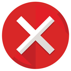 Obraz premium Cross Sign cancel logo png vector Illustration