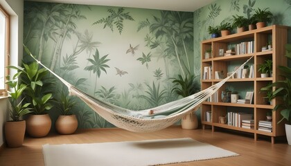Photo interior modern design room 3d illustration;