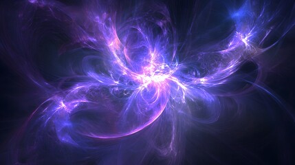 Fototapeta premium Abstract Purple and Blue Swirling Energy Pattern