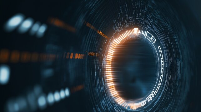 Digital Vortex: Embark on a Journey Through a Futuristic Data Tunnel