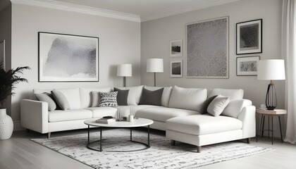 Photo interior modern design room 3d illustration;