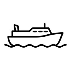 Ship outline icon vector illustration 