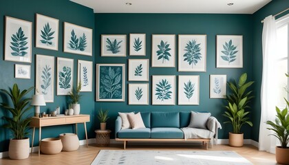 Photo interior modern design room 3d illustration;