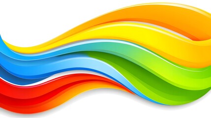 Abstract Colorful Wavy Lines Design Template