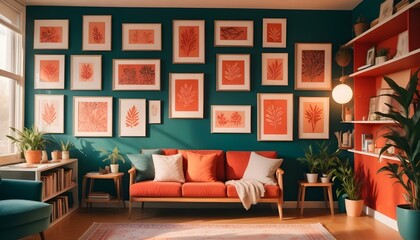 Photo interior modern design room 3d illustration;