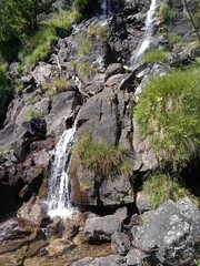 Cascade d'Arbu, Val de Sos, Port de Lers, Ariège, Pyrénées, Occitanie, France, 