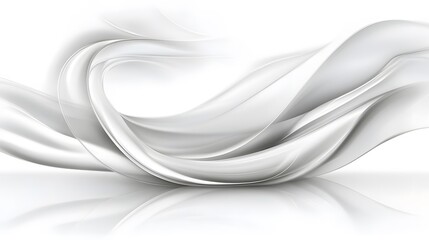 Naklejka premium Abstract White Swirling Lines Design