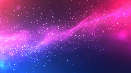 Abstract Pink and Blue Glowing Particles Background