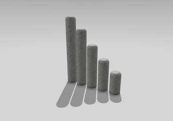 3d Statistics Bars with shadow