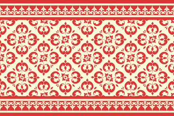 Floral damask fabric pattern for Cross Stitch, carpets and cloth