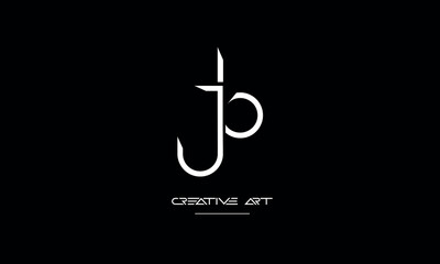 JB, BJ, J, B abstract letters logo monogram