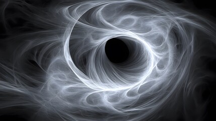 Naklejka premium Abstract White Swirling Smoke Tunnel