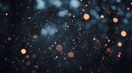 Obraz premium Abstract Bokeh Background with Gold and Blue Lights