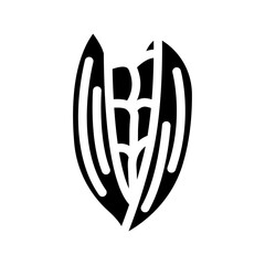 cardamom pods ayurvedic herb glyph icon vector. cardamom pods ayurvedic herb sign. isolated symbol illustration