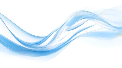 Abstract Blue Wave Flowing Design