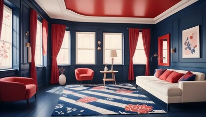 Photo interior modern design room 3d illustration;