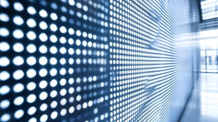 Fototapeta premium Abstract Light Pattern on Blue Wall with Blurred Background