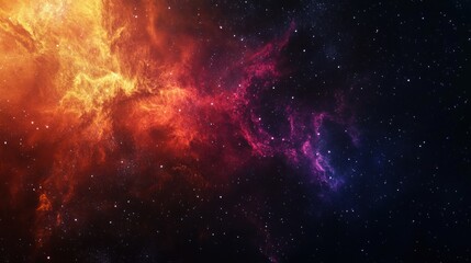 Naklejka premium Cosmic Nebulae: A Celestial Tapestry of Color