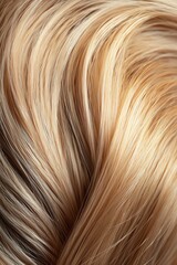 vertical image closeup texture of golden blonde smooth long healthy hair