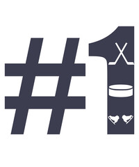 #1 sports clip art design on plain white transparent isolated background for card, shirt, hoodie, sweatshirt, apparel, card, tag, mug, icon, poster or badge