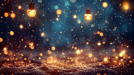 Obraz premium Abstract Festive Background with Sparkling Lights and Glitter